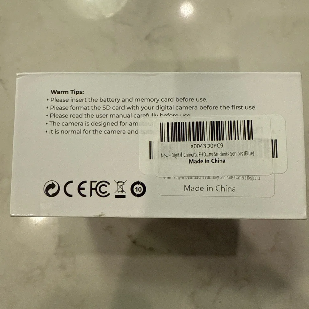 4K Ultra HD Pocket Camera with 16x Zoom in Blue